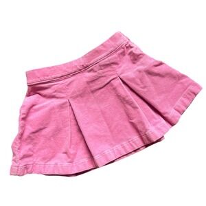 Crewcuts Girls 4-5 Pink Corduroy Skirt Pleated Adjustable Waist Fall Preppy‎